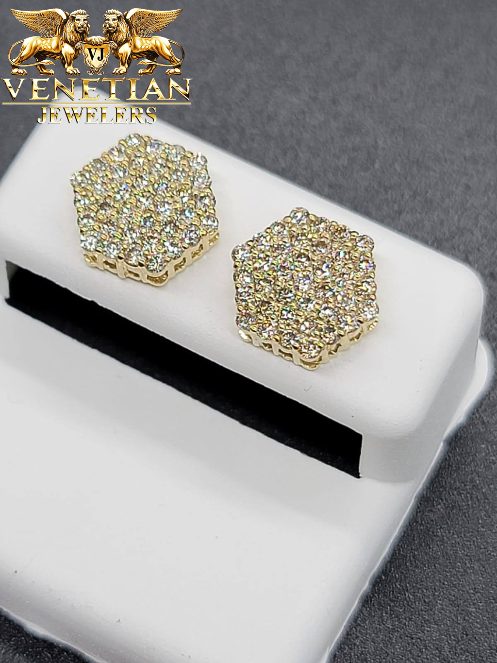 10K YELLOW GOLD 1.00CTW Diamond Earrings – VJ Diamond Sanford Orlando