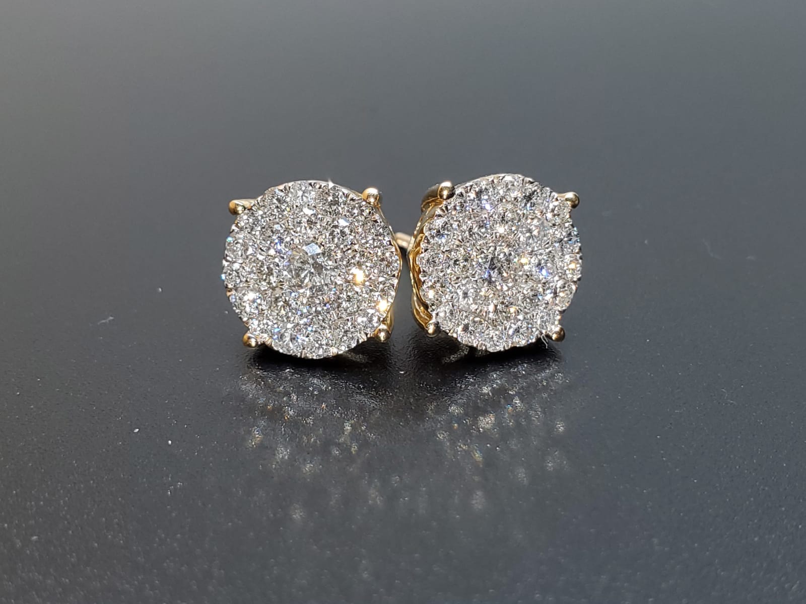 14KT Gold 2CTW Diamond Earings – VJ Diamond Sanford Orlando