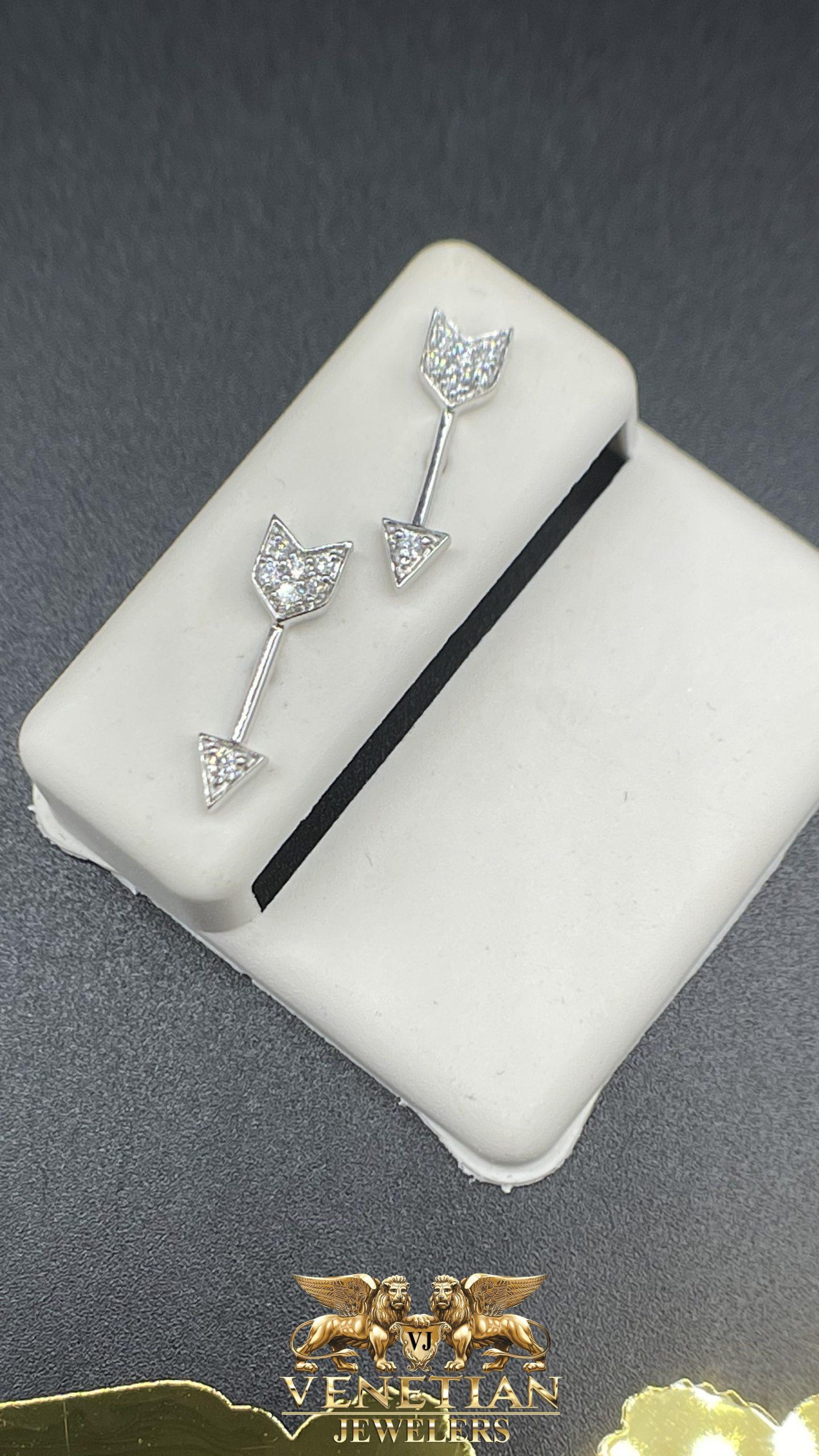 Arrow Shape Earings 0.15Ct Diamonds – VJ Diamond Sanford Orlando