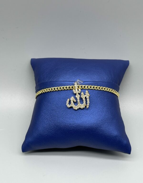 Allah Muslim Mens Gold Plated Curb Lock Chain & Link Bracelets Cuff Bangle  Punk Jewelry Watch Band Belt | Wish