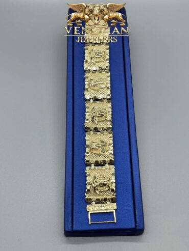 10KT Solid Gold Nugget Bracelet