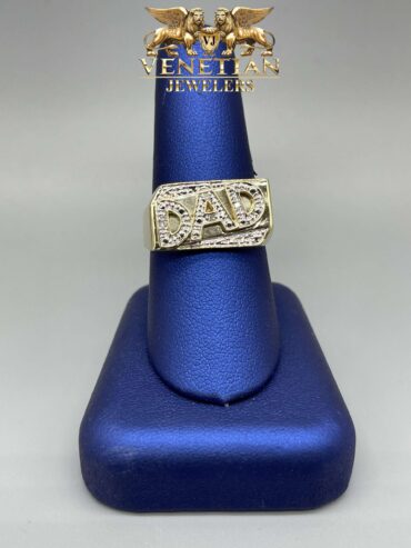 10KT Gold N Diamond DAD Ring