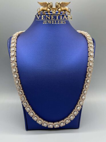 10KT Baguette Diamond Necklace
