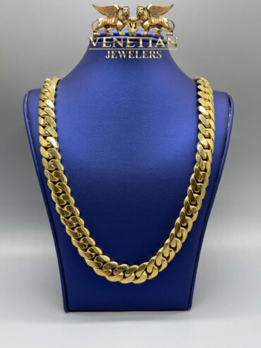 10KT Solid MiamiCuban Necklace