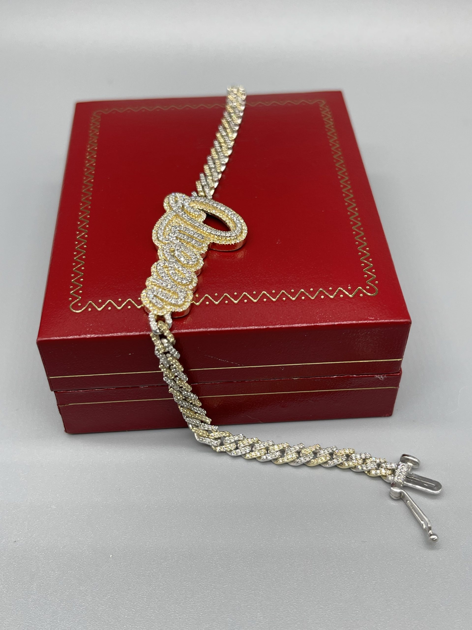 10KT Gold 1.35CT Diamond Cuban Queen Bracelet – VJ Diamond Sanford Orlando
