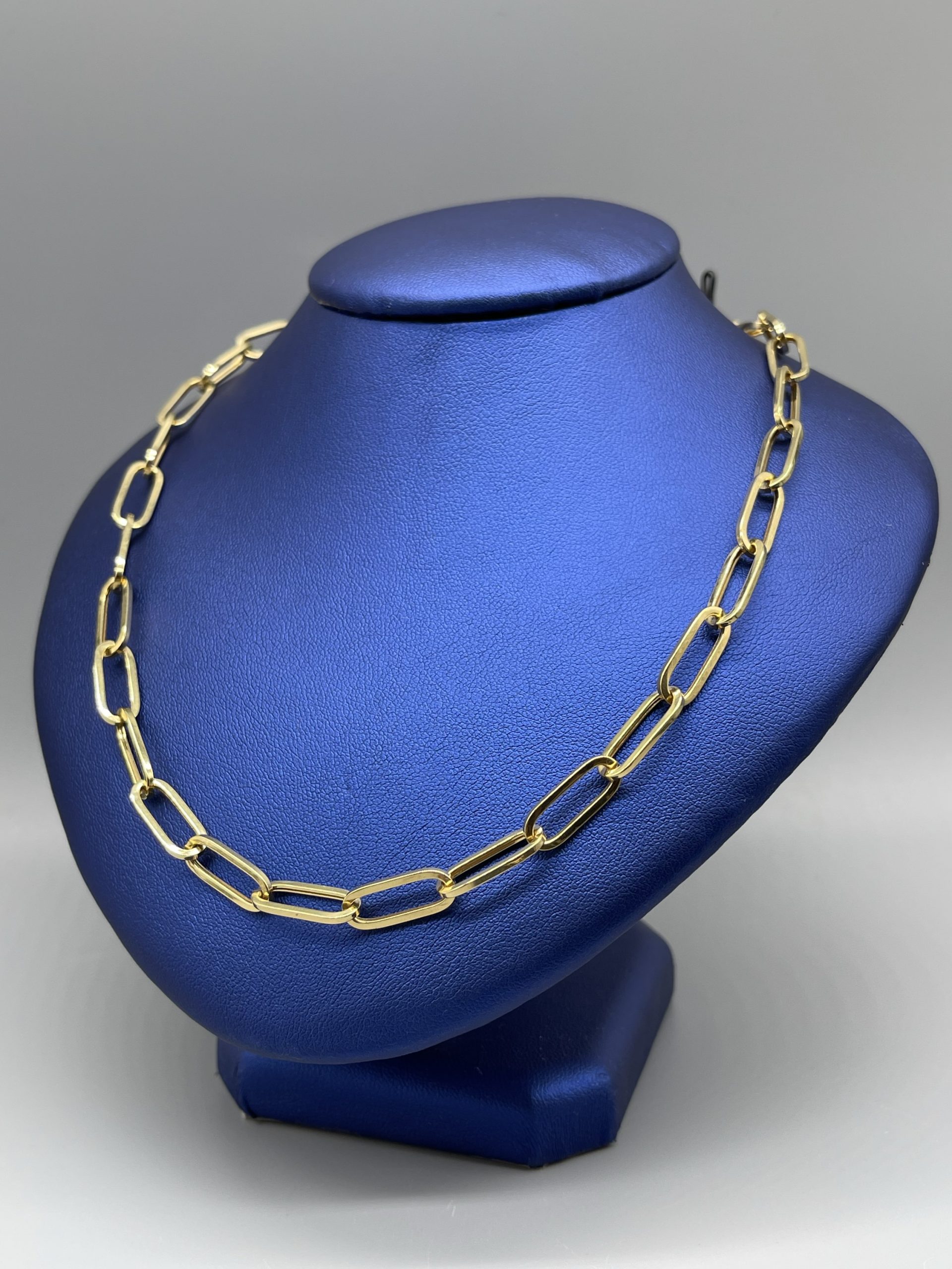 14KT 20 Inches Paperclip Necklace – VJ Diamond Sanford Orlando