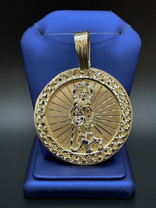 Kt Solid Gold St Lazaro Pendant Vj Diamond Sanford Orlando