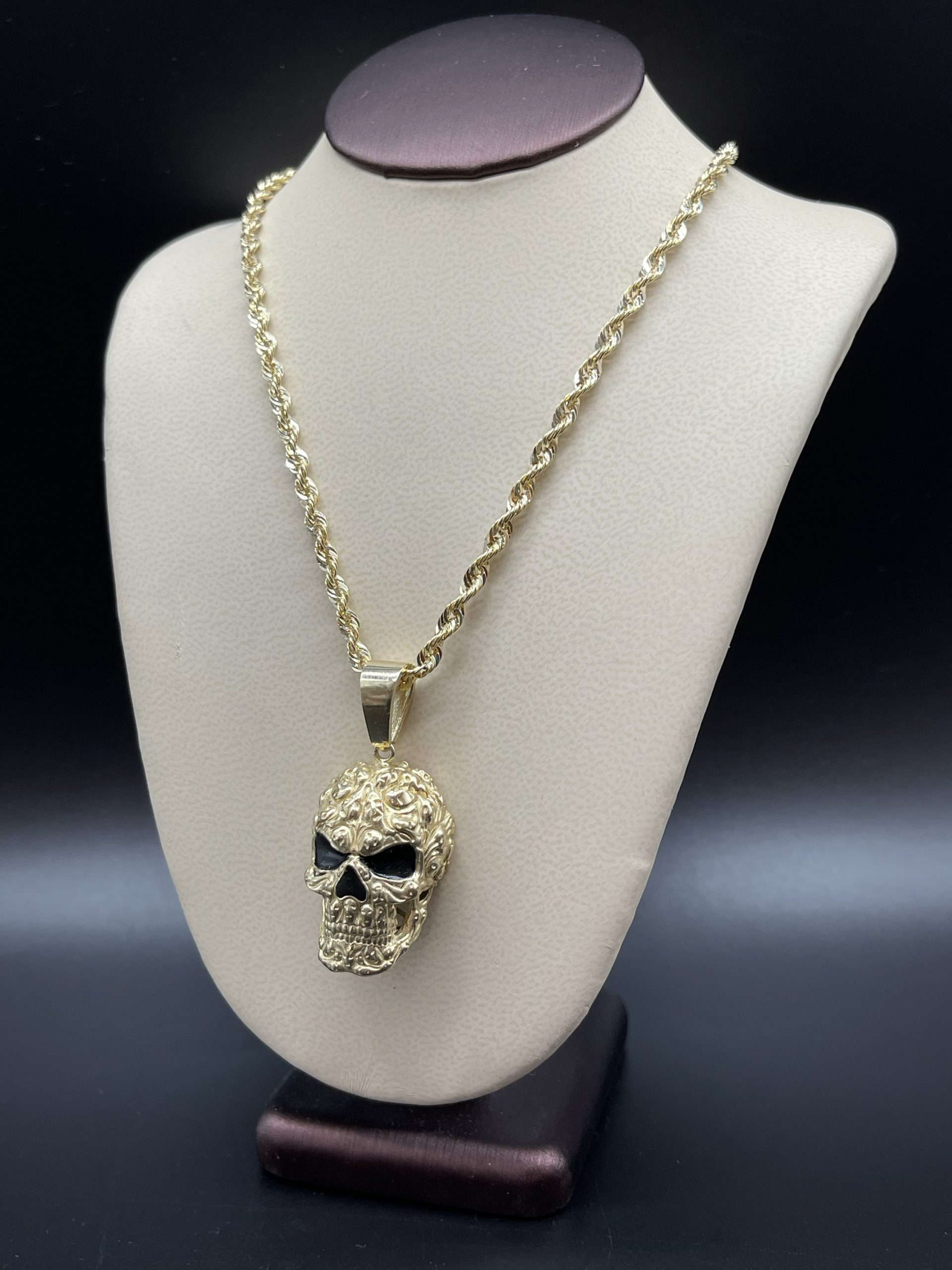 10KT Gold Skull Pendant ComboSet – VJ Diamond Sanford Orlando