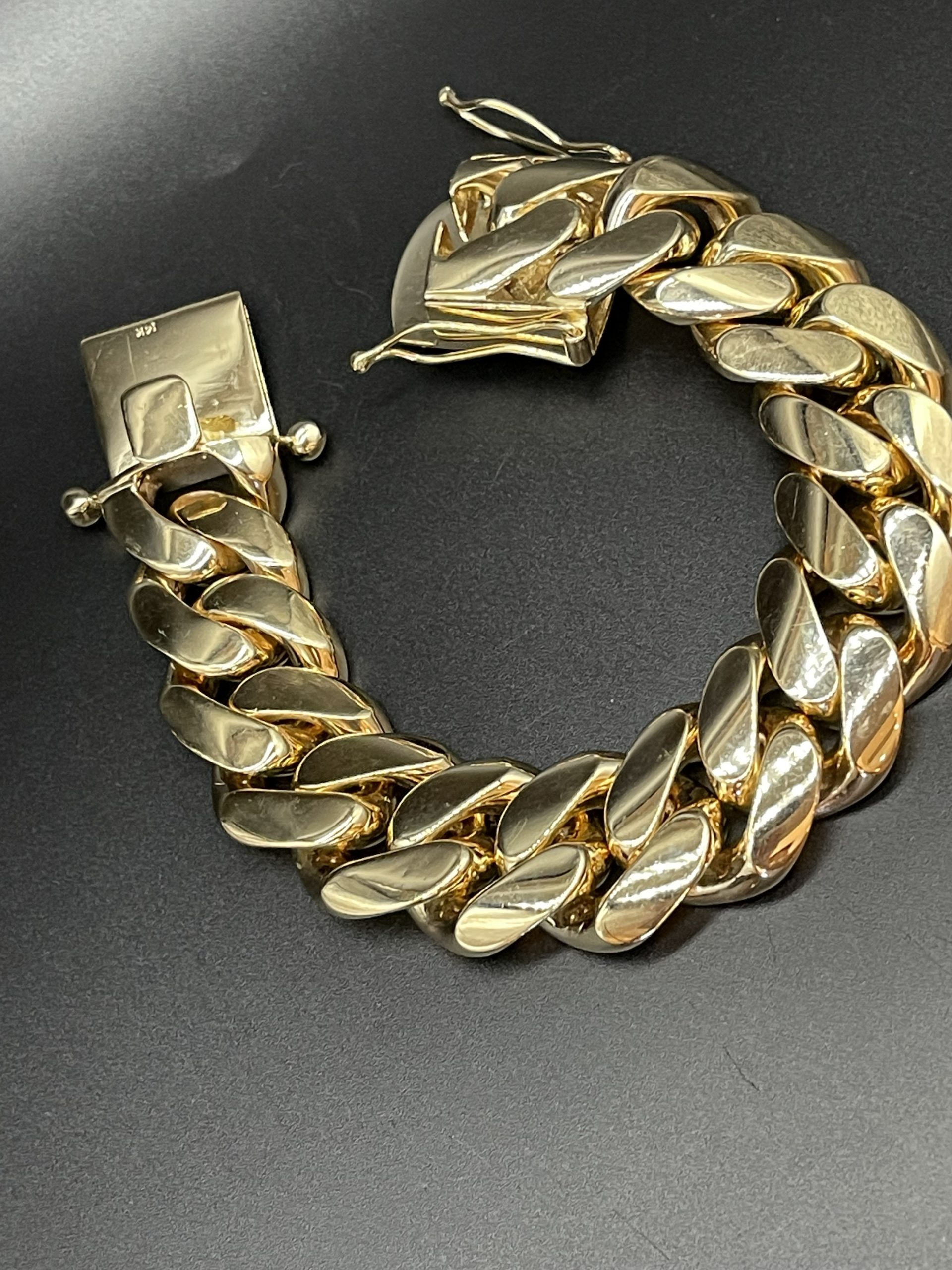 14KT Solid Gold 24MM Mia Cuban Bracelet – VJ Diamond Sanford Orlando
