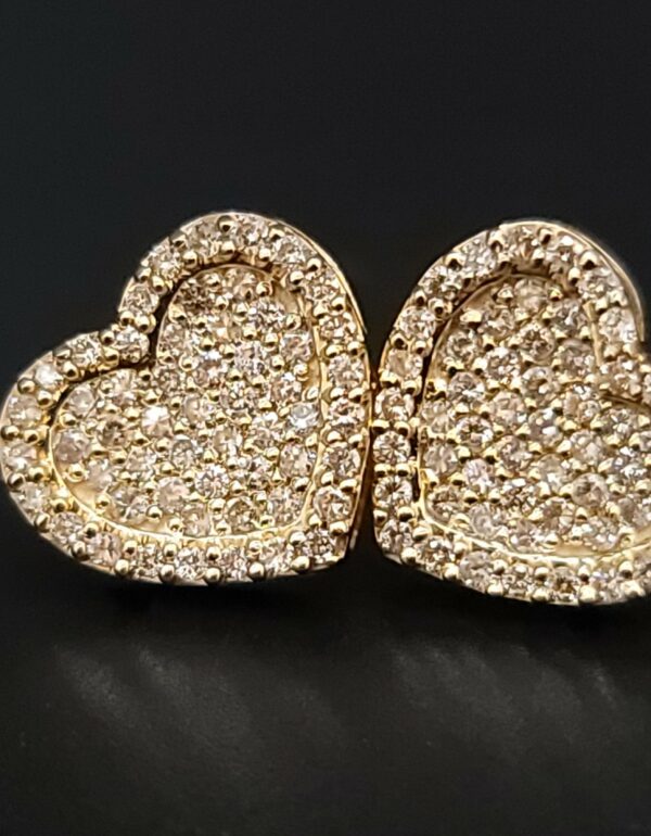 10kt gold heart earrings