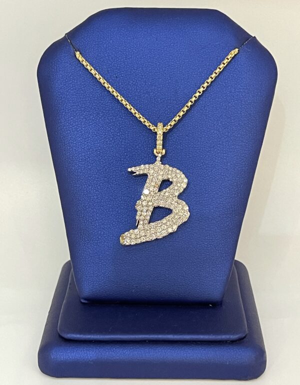 14K Yellow Gold B Initial Baguette and Round Diamond Necklace Handmade  Yellow Gold Diamond B Necklace Letter B Diamond Gold Necklace - Etsy Denmark