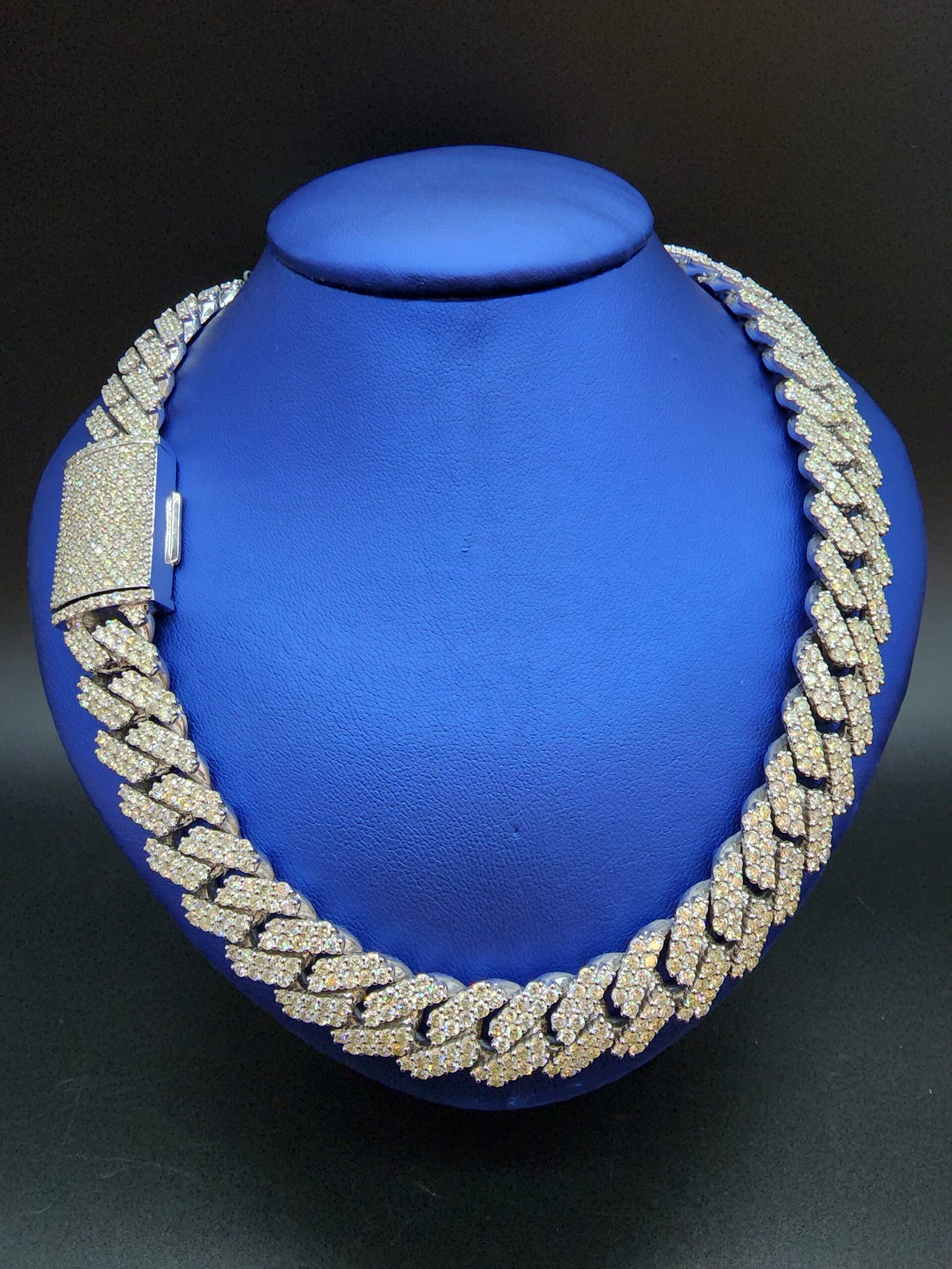 10kt Gold 47.17CT Diamond Custom Cuban Necklace