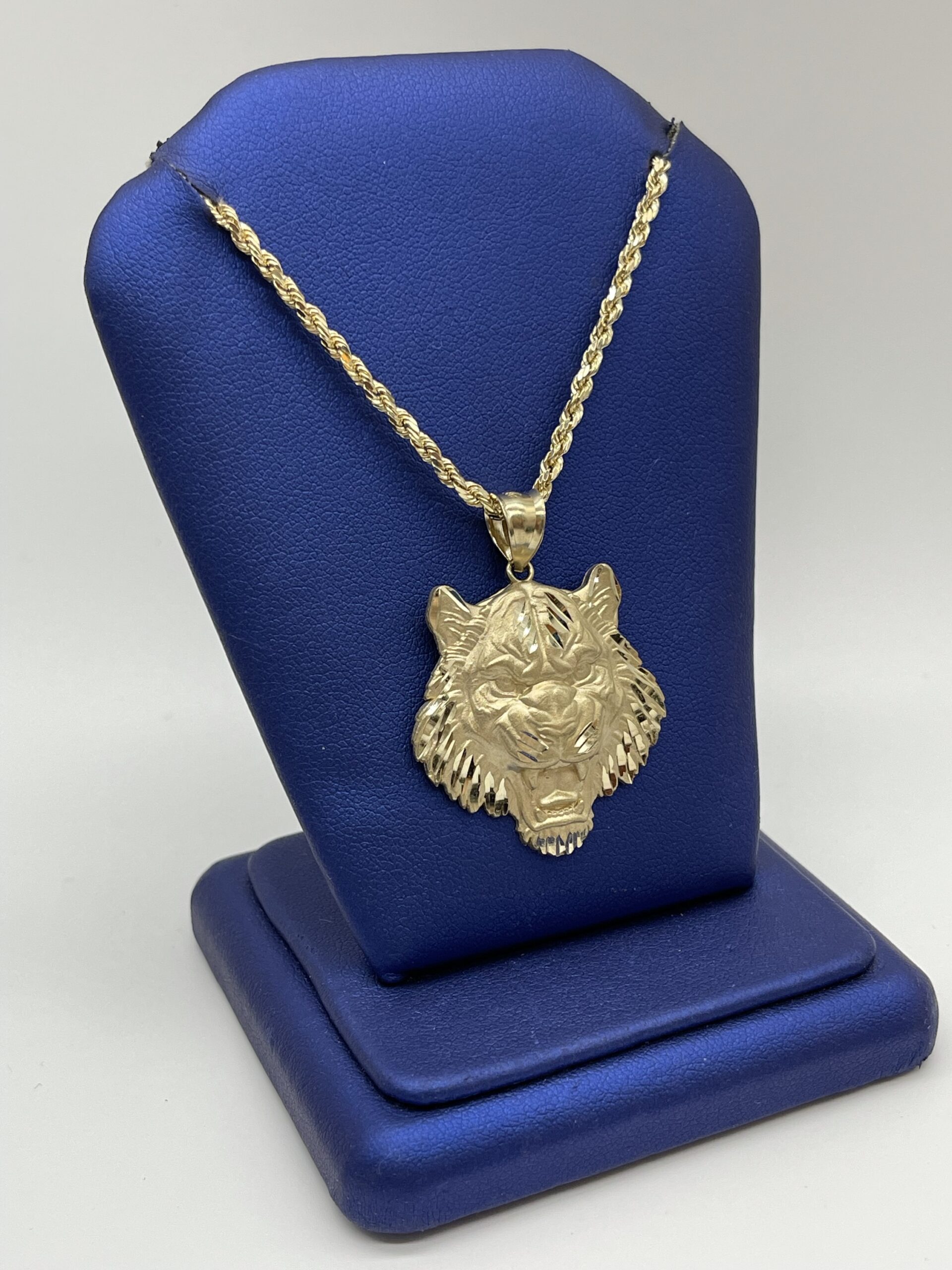 10KT Gold Tiger Face Pendant ComboSet – VJ Diamond Sanford Orlando