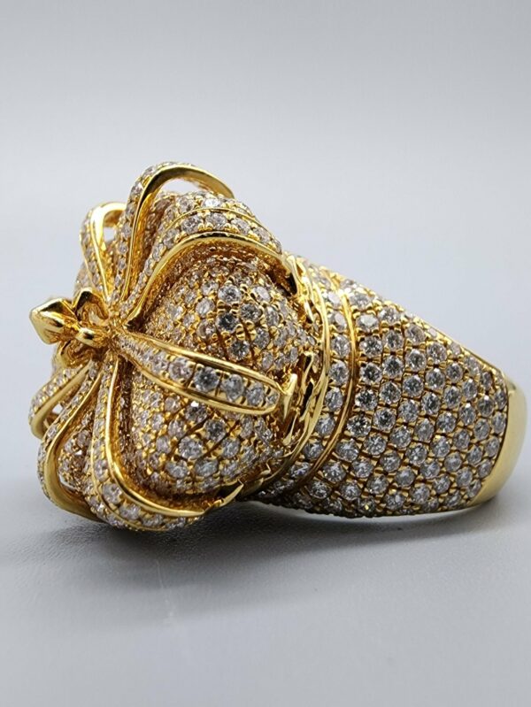 14KT Gold 5.10CT Dia Mens Crown Ring - VJ Diamond