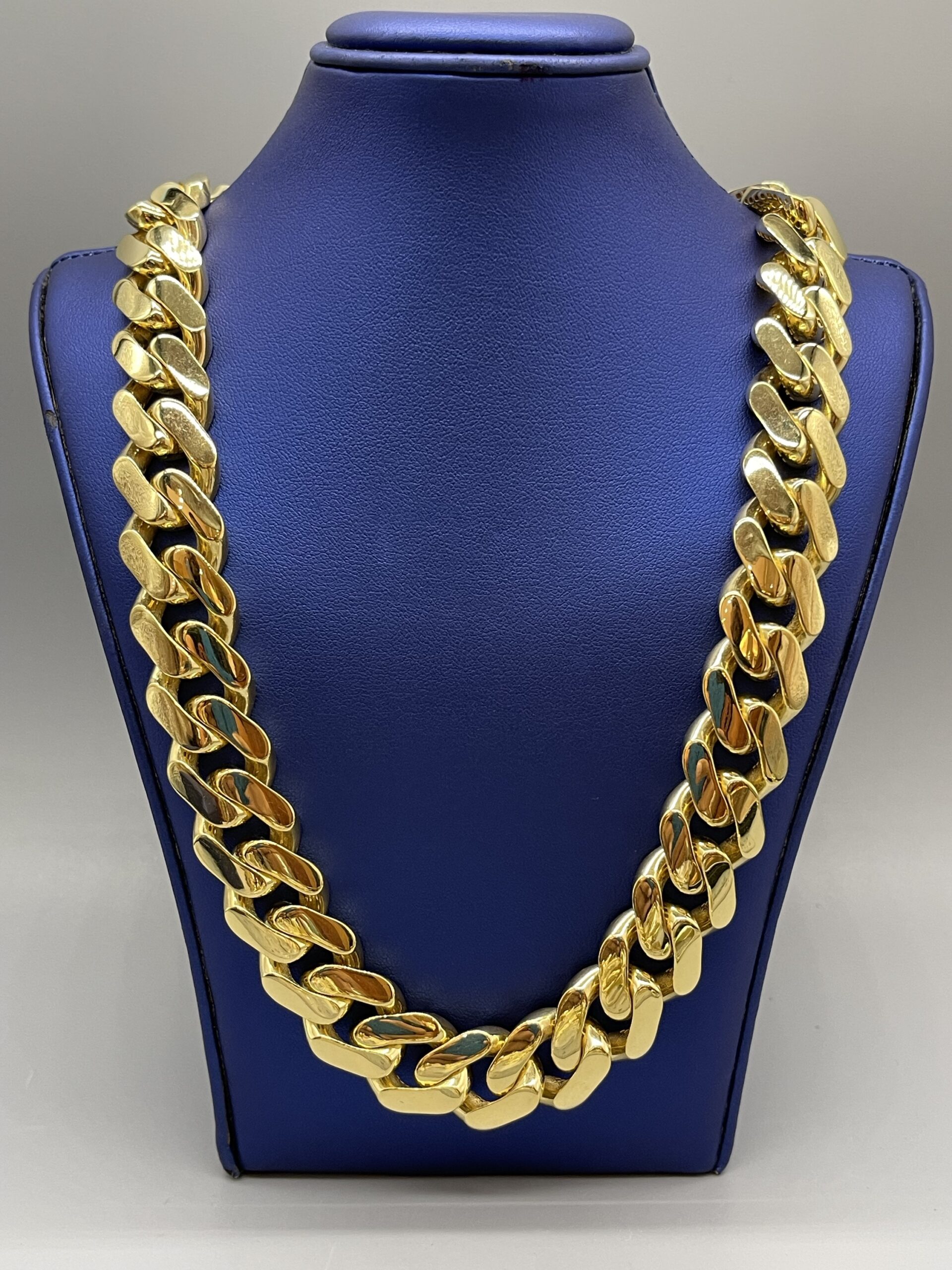 10KT Gold 18MM Monaco Necklace 24” – VJ Diamond Sanford Orlando
