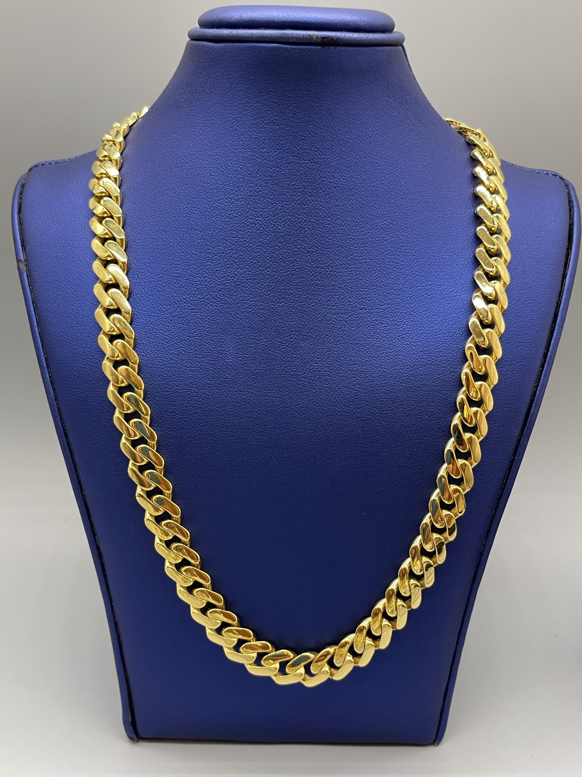 10KT Gold 10MM Monaco Necklace 20” – VJ Diamond Sanford Orlando