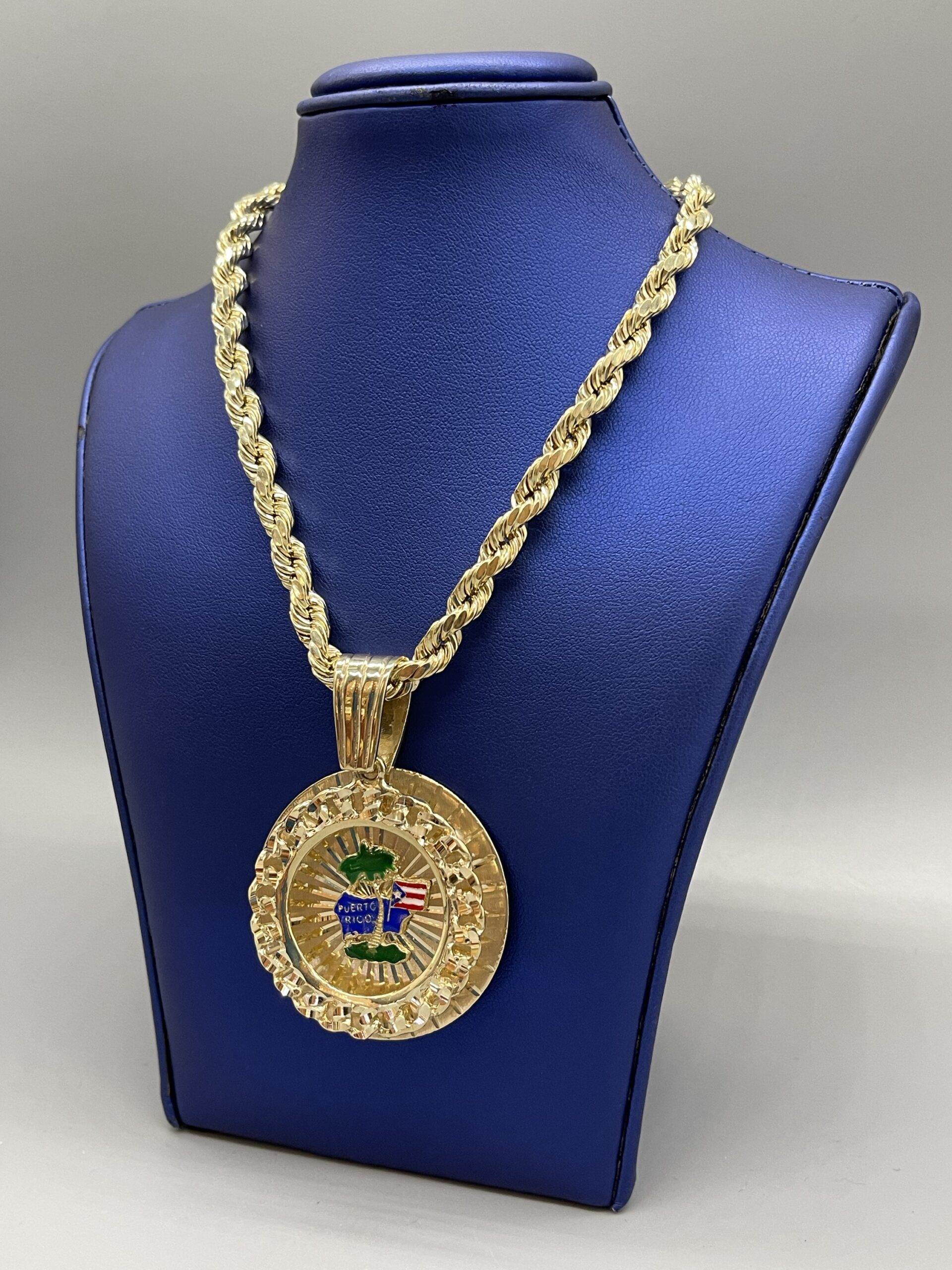 Pride Metal Necklace - Men's 14k Gold American Pendant