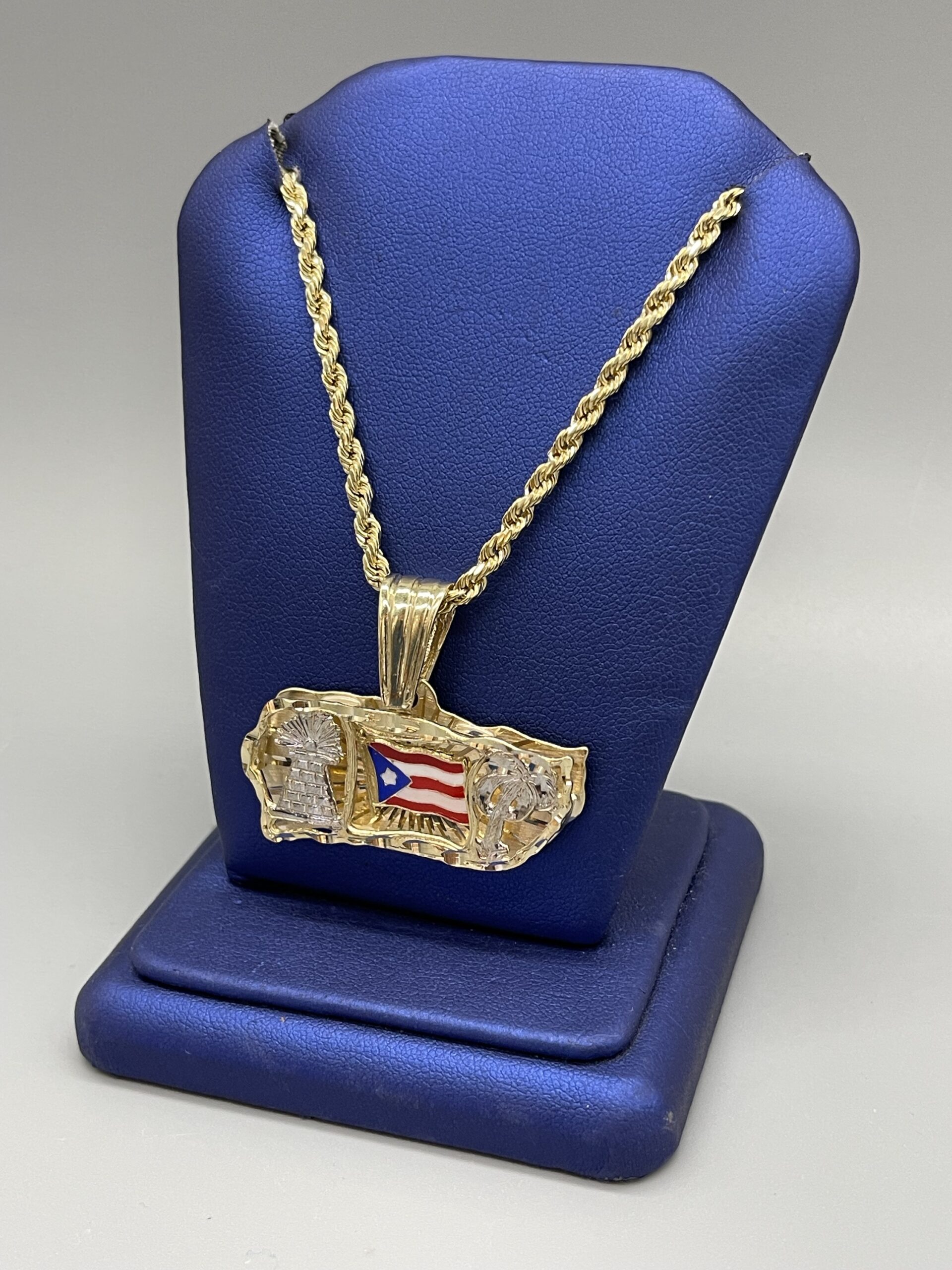 Puerto Rico State Seal Necklace Circle Pendant Stainless Steel or 18k Gold  18-22 - Walmart.com