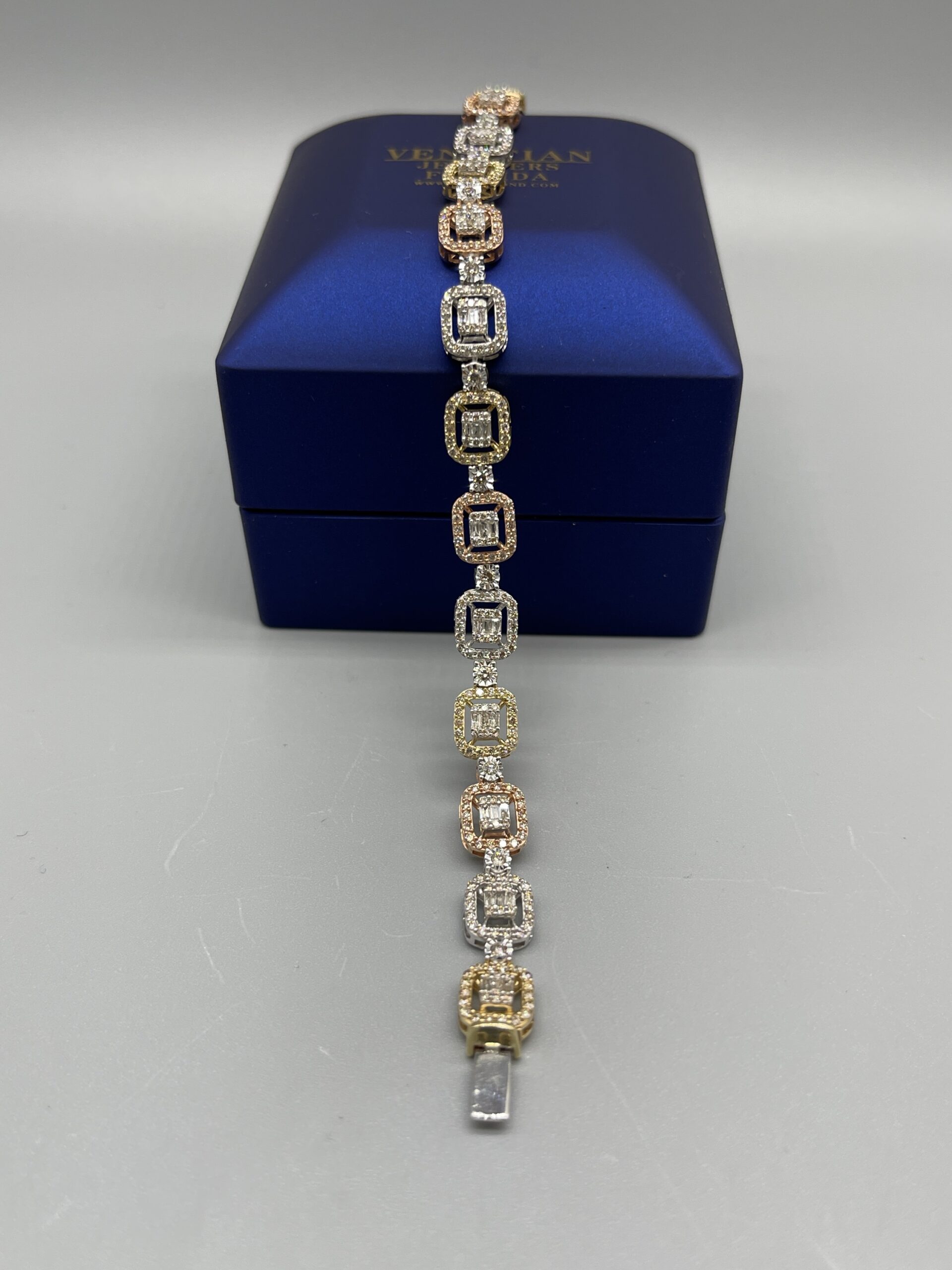 10KT TriColor Gold 3.50Ct Dia Bracelet – VJ Diamond Sanford Orlando
