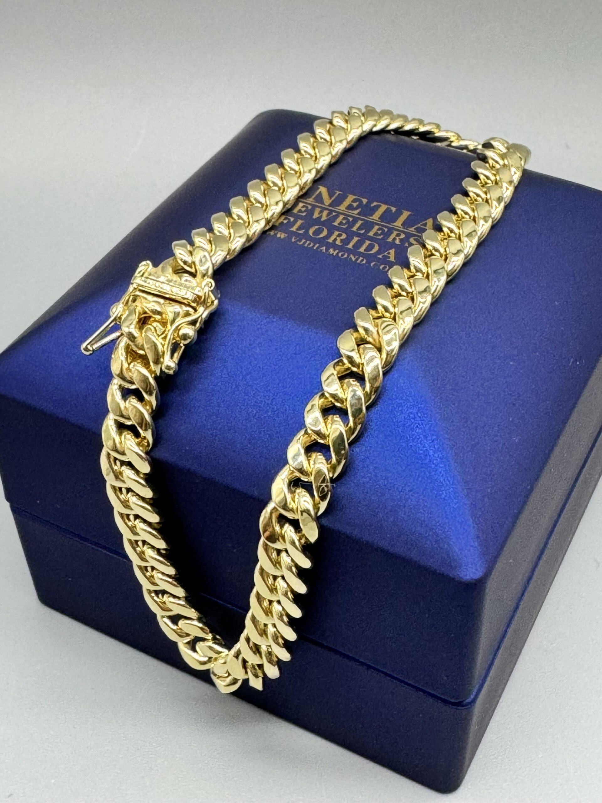 10KT Gold 6.5MM MiamiCuban Bracelet 8.5” – VJ Diamond Sanford Orlando