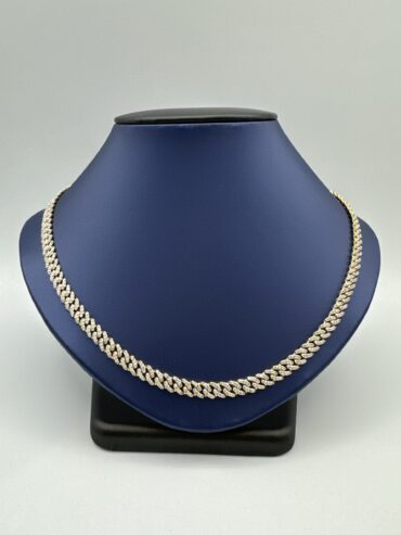 10KT Gold 8.00CT Diamond Cuban Necklace