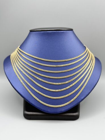 14KT Gold Solid Baby MiamiCuban Necklace 2.5MM - 24”