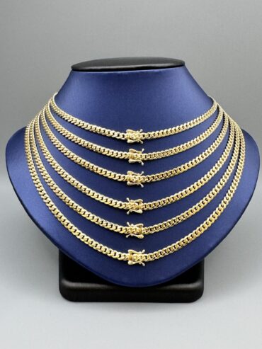 14KT Gold Solid Baby MiamiCuban Necklace 4MM - 22”