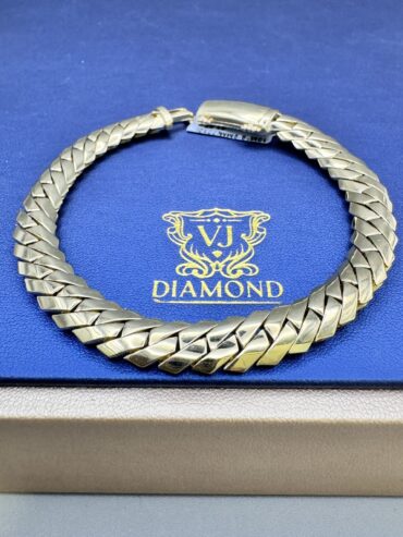 10KT Gold Solid 9MM MarcCuban Necklace 22"